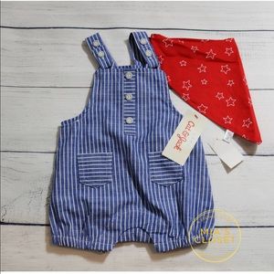 NWT Cat & Jack Overall 2 Pc Set